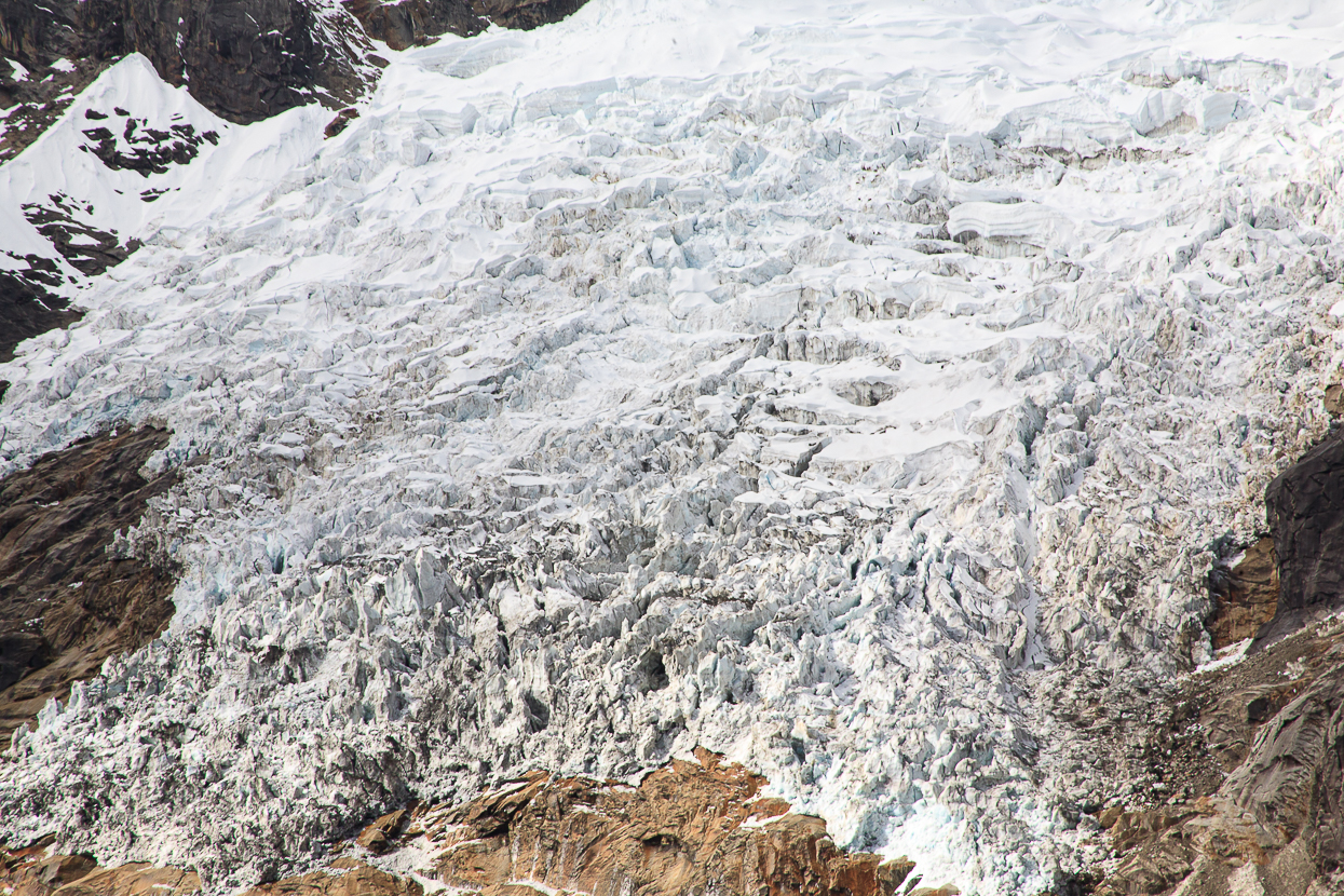Glacier of Nevado Contrahierbas seen from Punta Olímpica Pass - Carhuaz.